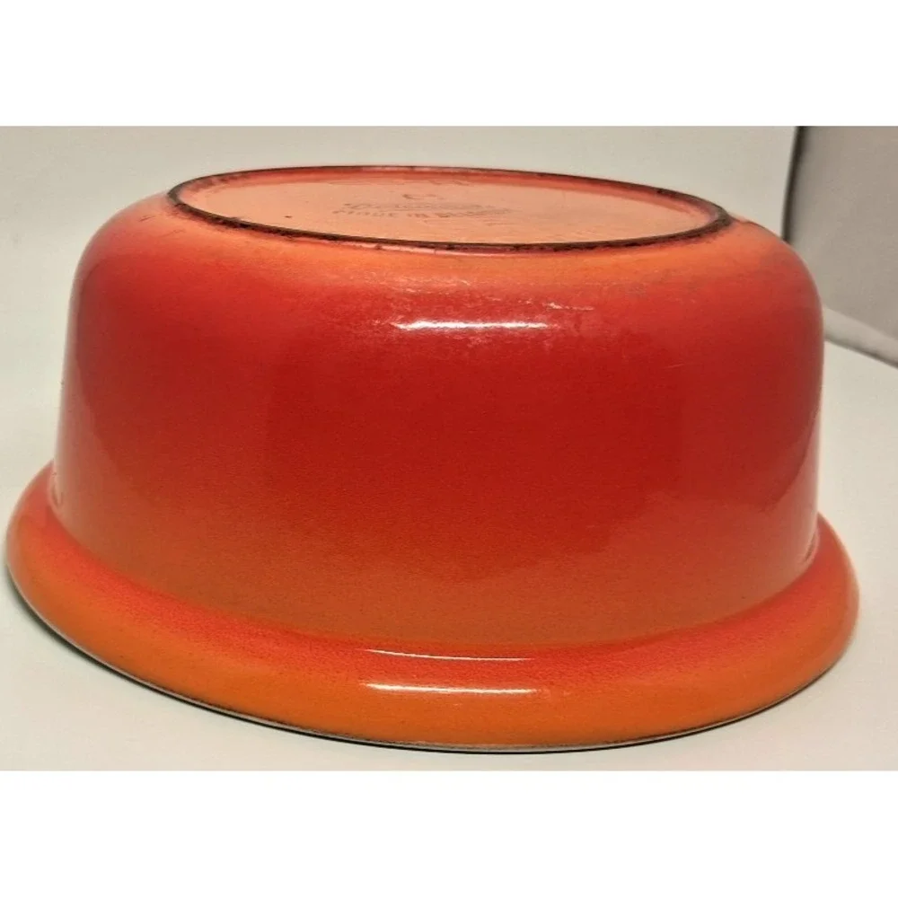 Descoware 89-A 18 M Belgium Flame Orange Cast Iron Saucepan NO LID